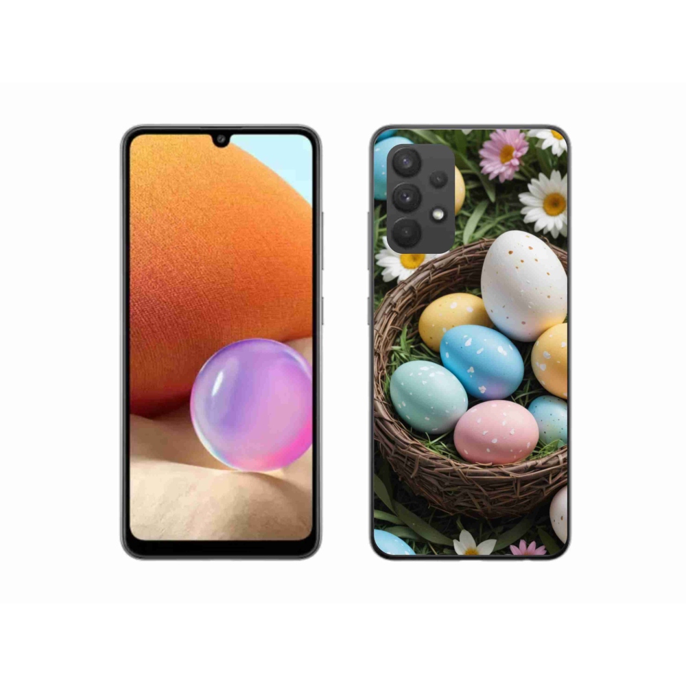 Gélový kryt mmCase na Samsung Galaxy A32 4G - veľkonočné vajíčka 2