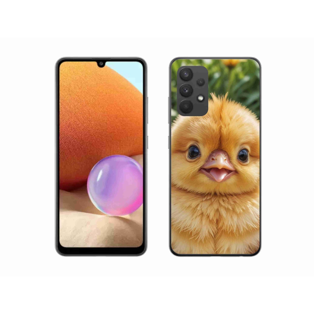 Gélový kryt mmCase na Samsung Galaxy A32 4G - veselé kuriatko
