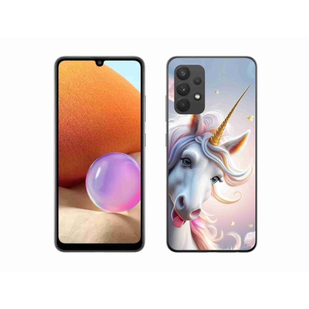 Gélový kryt mmCase na Samsung Galaxy A32 4G - veselý jednorožec
