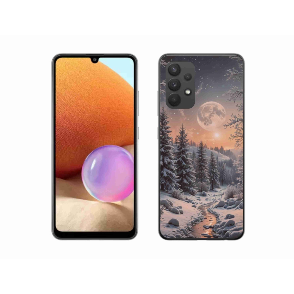 Gélový kryt mmCase na Samsung Galaxy A32 4G - zimná krajina 2