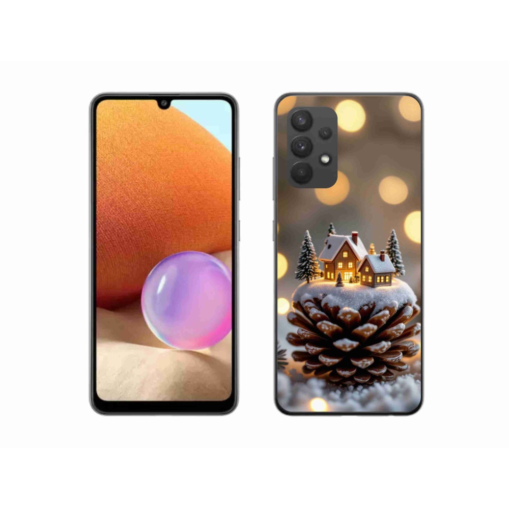 Gélový kryt mmCase na Samsung Galaxy A32 4G - zimná dedinka