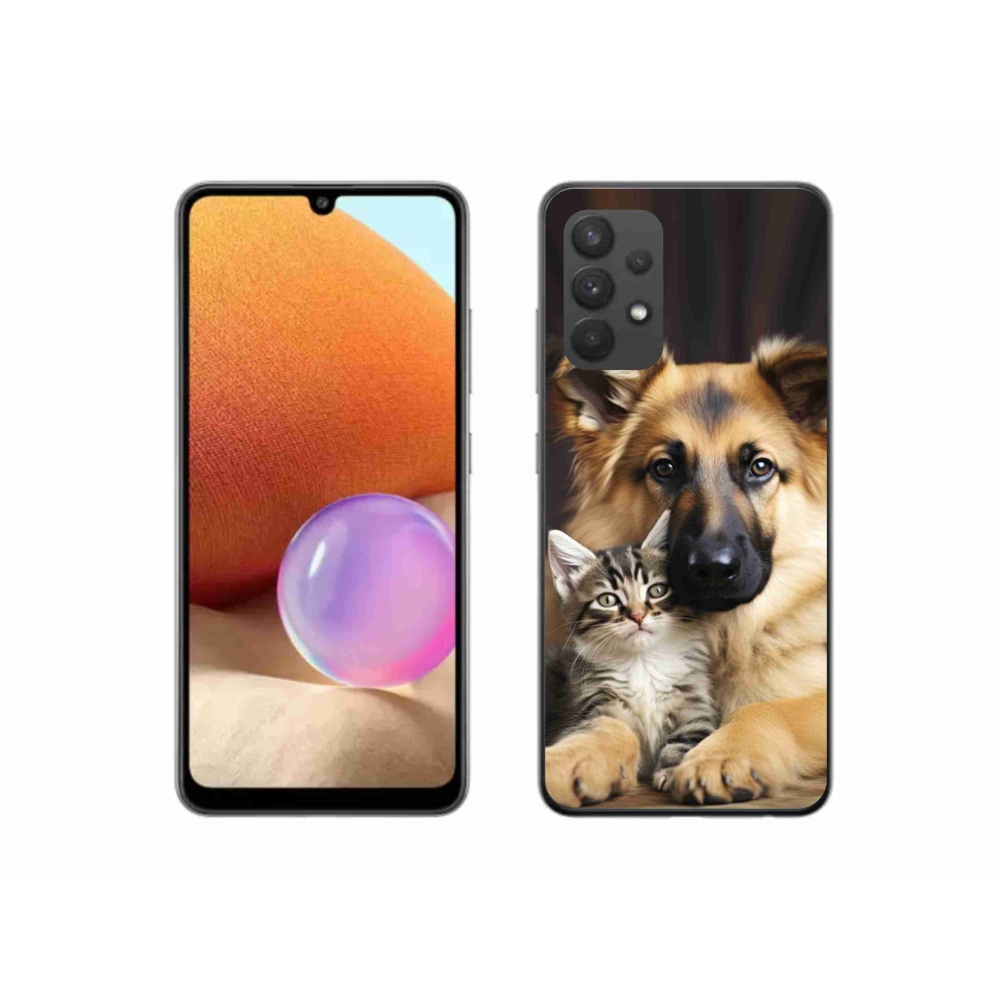 Gélový kryt mmCase na Samsung Galaxy A32 4G - zvieracie priateľstvo
