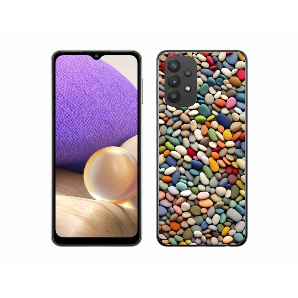 Gélový kryt mmCase na Samsung Galaxy A32 5G - farebné kamienky 2