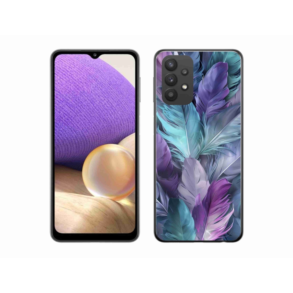 Gélový kryt mmCase na Samsung Galaxy A32 5G - farebné perie 2