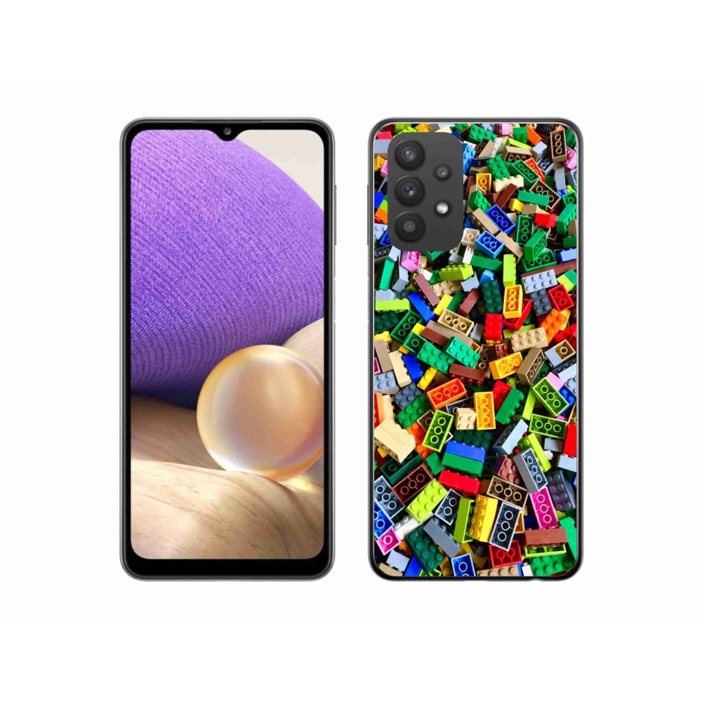 Gélový kryt mmCase na Samsung Galaxy A32 5G - farebné stavebné kocky