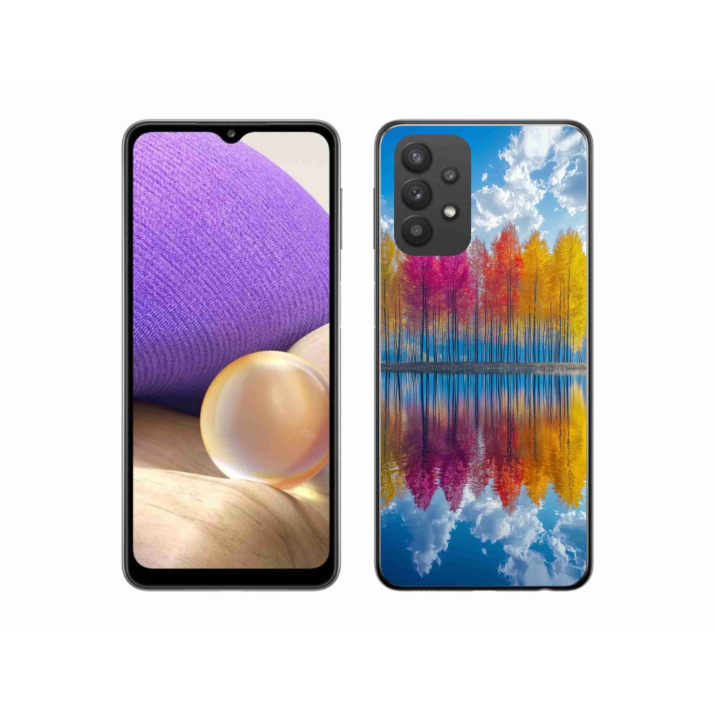 Gélový kryt mmCase na Samsung Galaxy A32 5G - farebné stromy