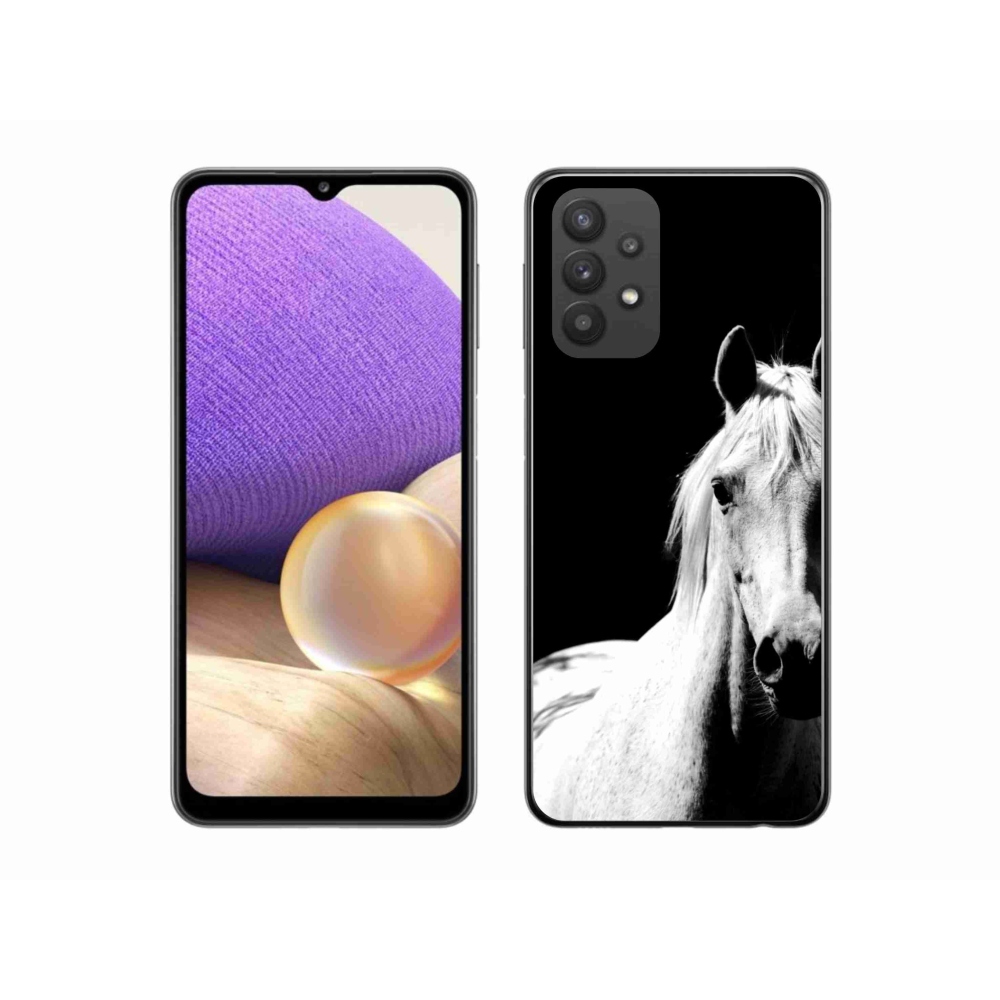 Gélový kryt mmCase na Samsung Galaxy A32 5G - biely kôň 5