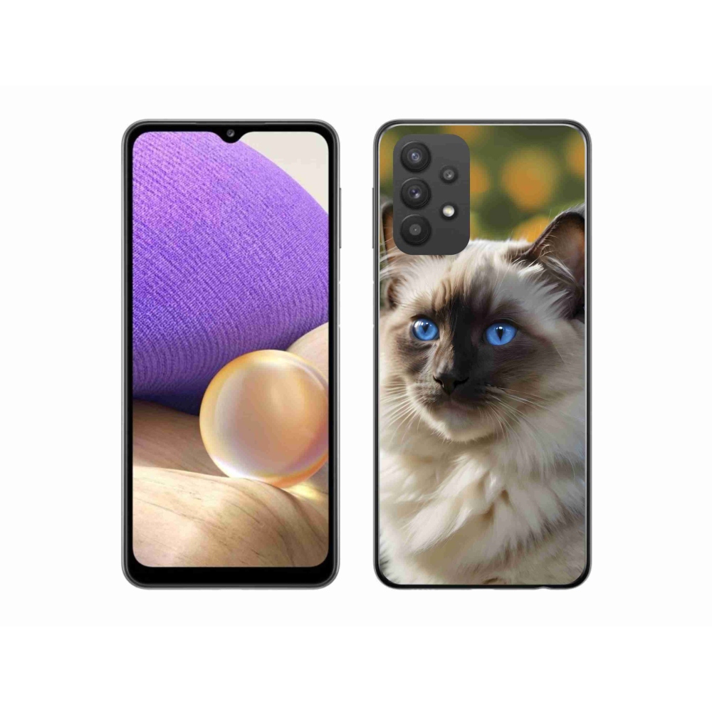 Gélový kryt mmCase na Samsung Galaxy A32 5G - biely ragdoll