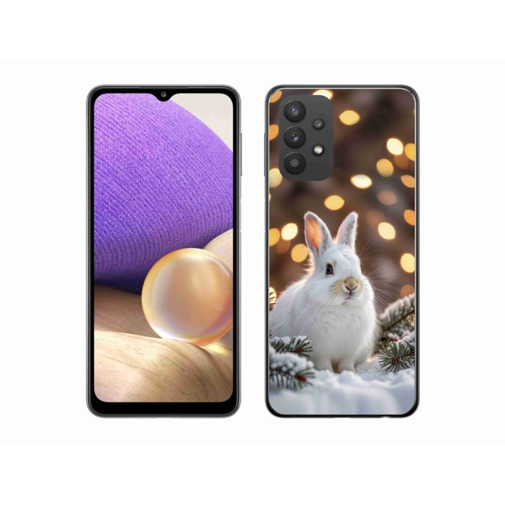 Gélový kryt mmCase na Samsung Galaxy A32 5G - biely zajac