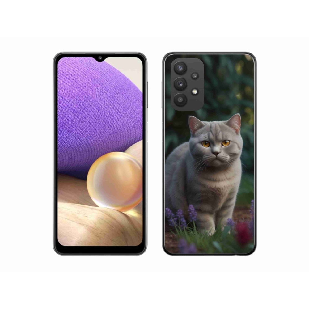 Gélový kryt mmCase na Samsung Galaxy A32 5G - britská mačka