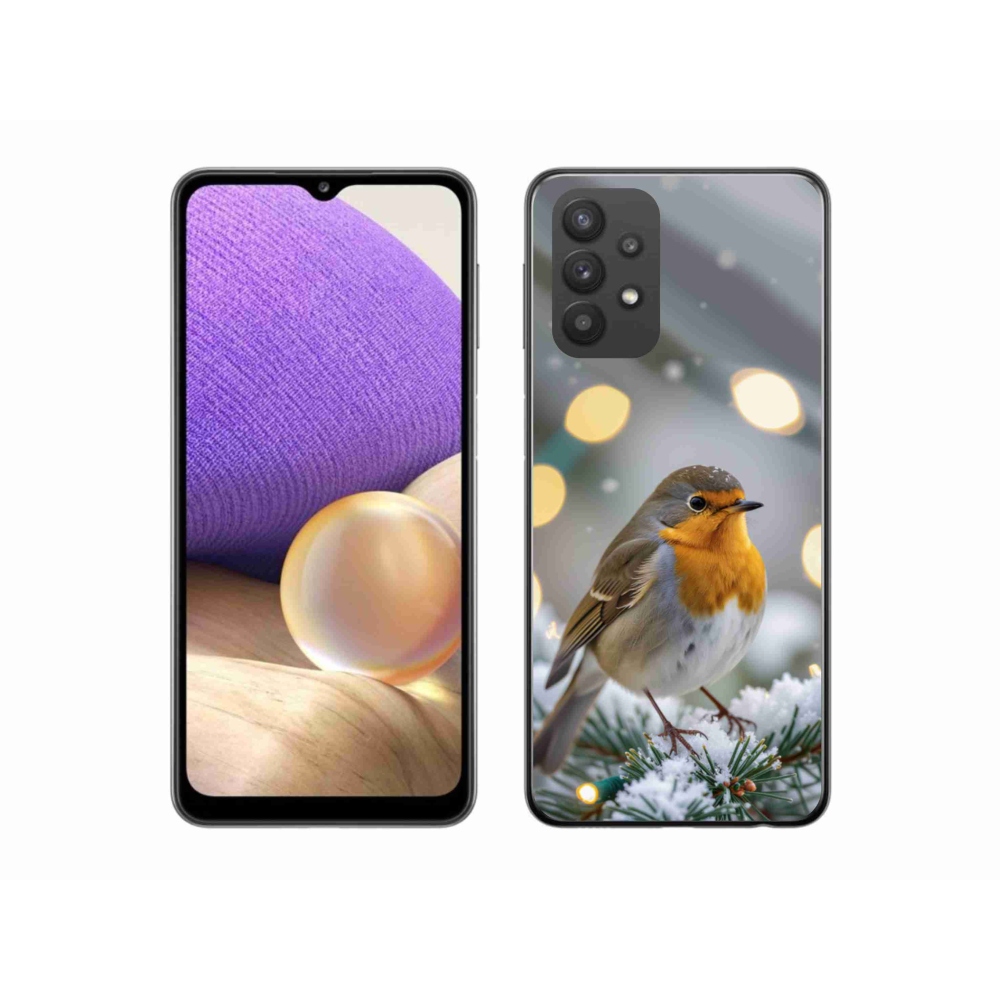 Gélový kryt mmCase na Samsung Galaxy A32 5G - červienka v zime