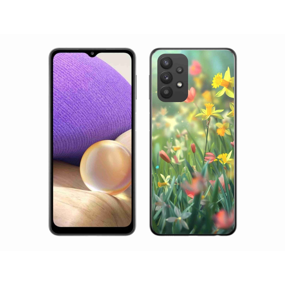 Gélový kryt mmCase na Samsung Galaxy A32 5G - jarné kvety