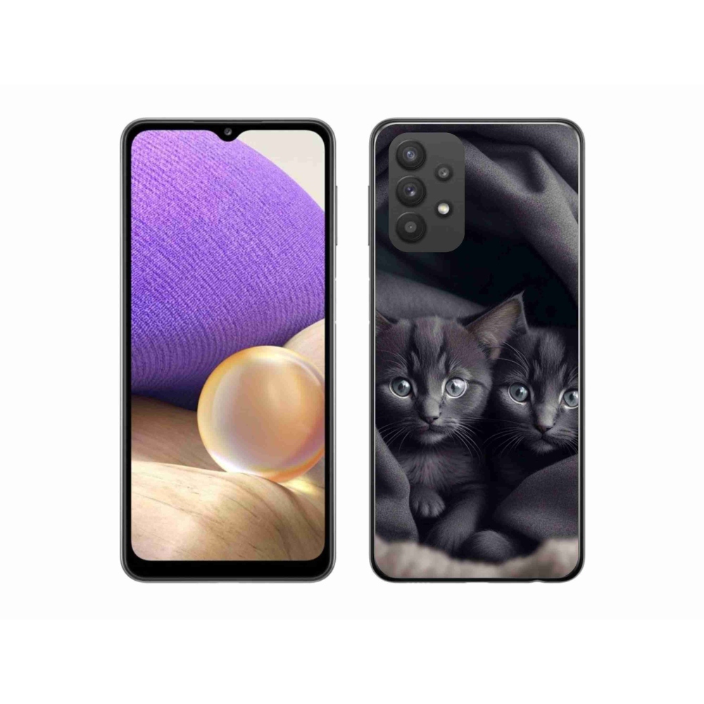 Gélový kryt mmCase na Samsung Galaxy A32 5G - mačacie duo