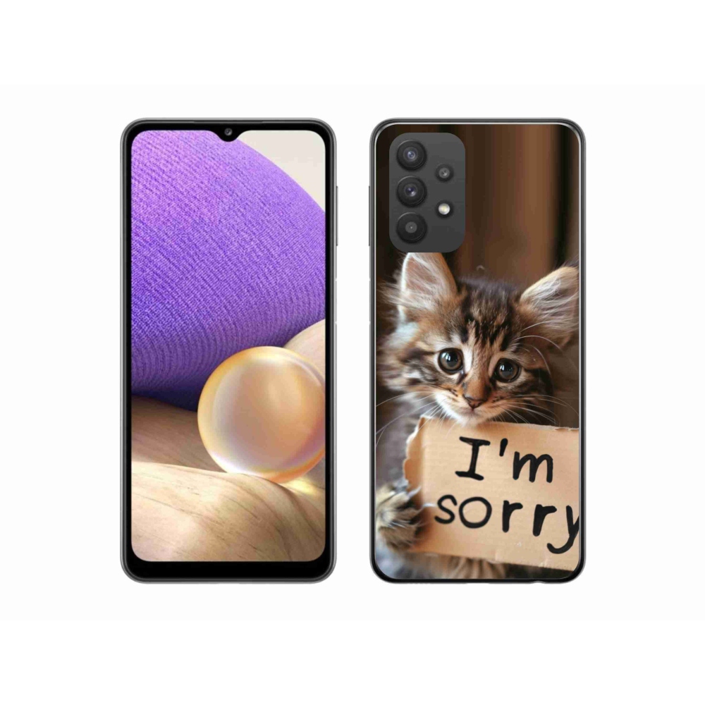 Gélový kryt mmCase na Samsung Galaxy A32 5G - mačacie ospravedlnenie
