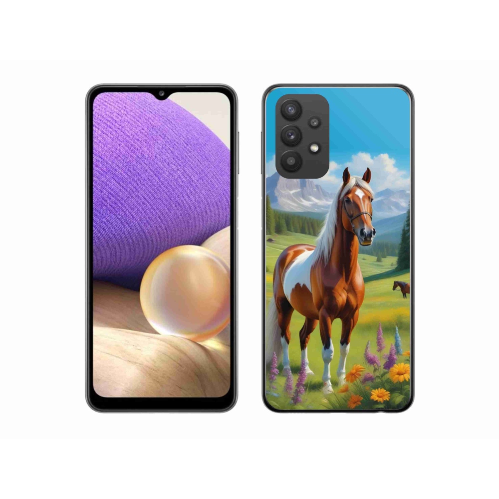 Gélový kryt mmCase na Samsung Galaxy A32 5G - kôň na lúke