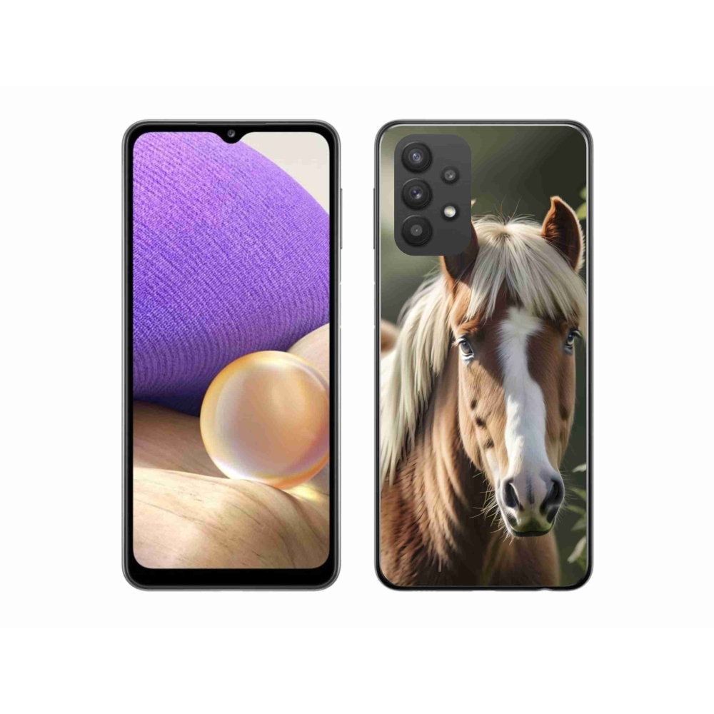 Gélový kryt mmCase na Samsung Galaxy A32 5G - kôň so svetlou hrivou