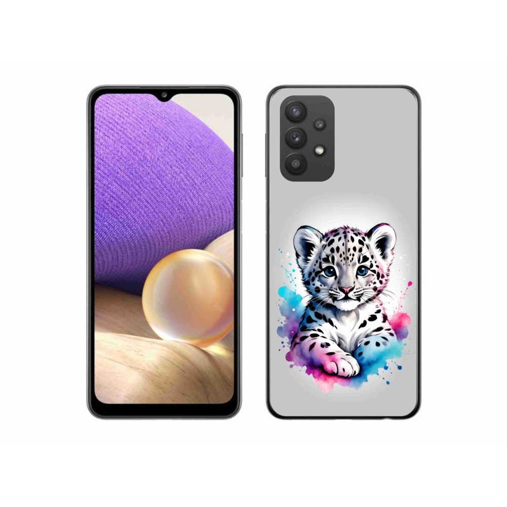Gélový kryt mmCase na Samsung Galaxy A32 5G - leopardej mláďa