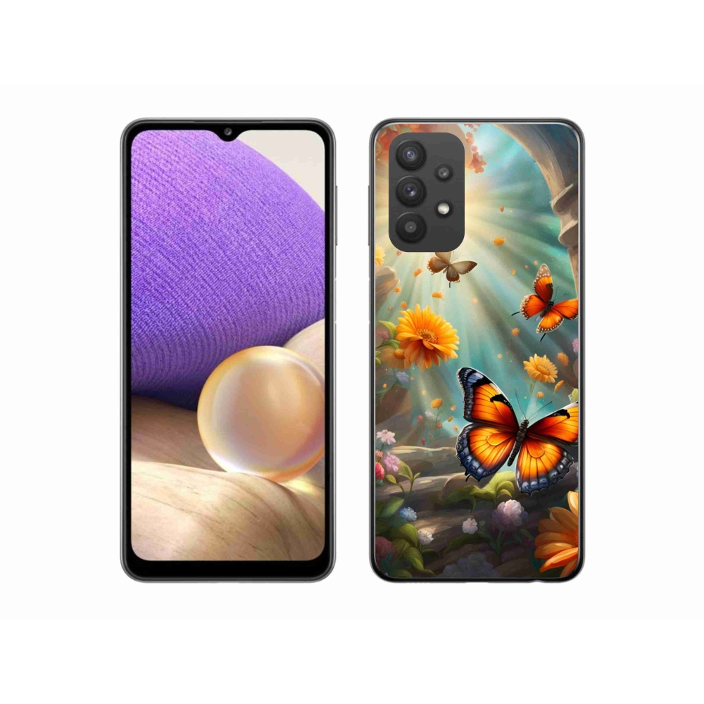Gélový kryt mmCase na Samsung Galaxy A32 5G - motýlia záhrada 2