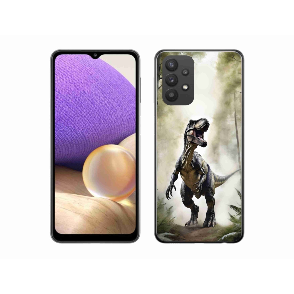 Gélový kryt mmCase na Samsung Galaxy A32 5G - naštvaný T-Rex