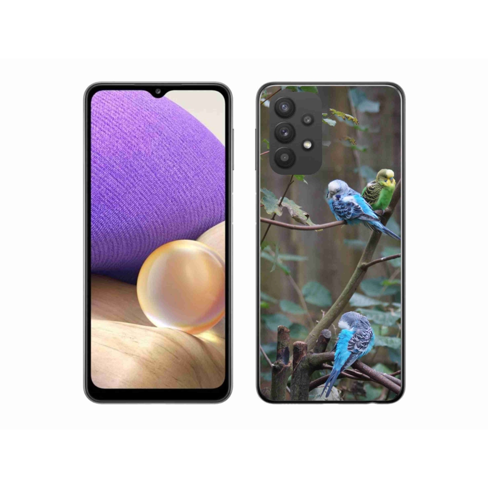 Gélový kryt mmCase na Samsung Galaxy A32 5G - papagáje na vetve