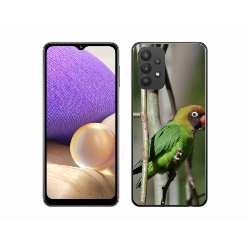 Gélový kryt mmCase na Samsung Galaxy A32 5G - papagáj agapornis