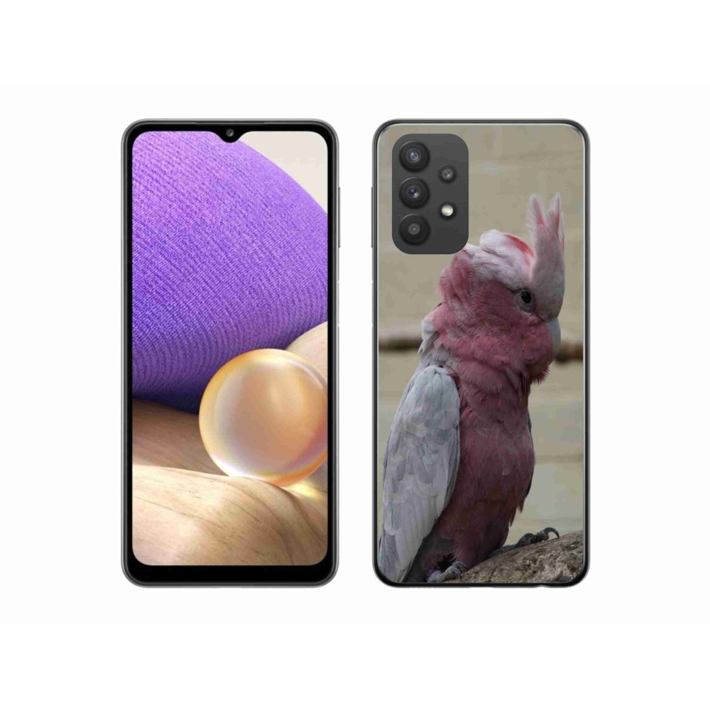 Gélový kryt mmCase na Samsung Galaxy A32 5G - papagáj kakadu ružový
