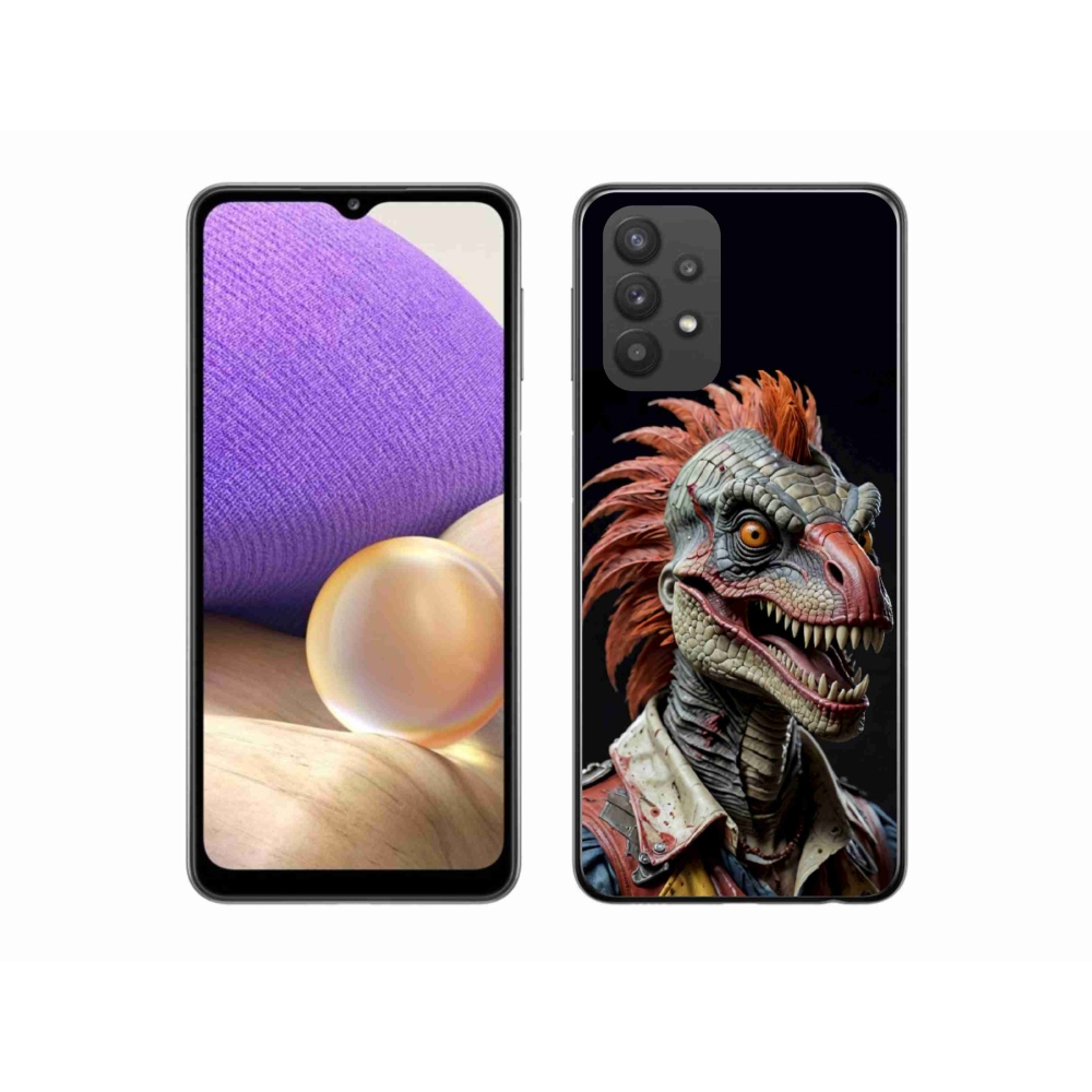 Gélový kryt mmCase na Samsung Galaxy A32 5G - punk dinosaurus