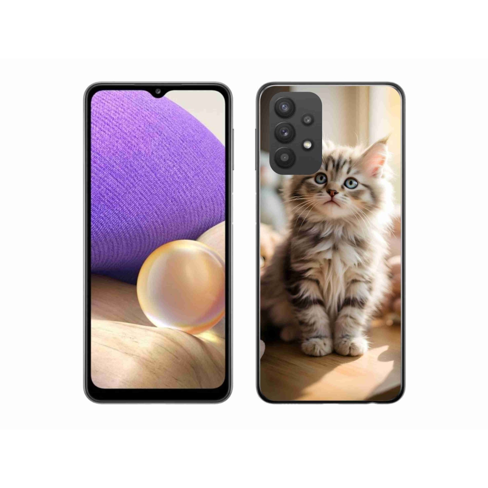 Gélový kryt mmCase na Samsung Galaxy A32 5G - roztomilé mačiatko 10