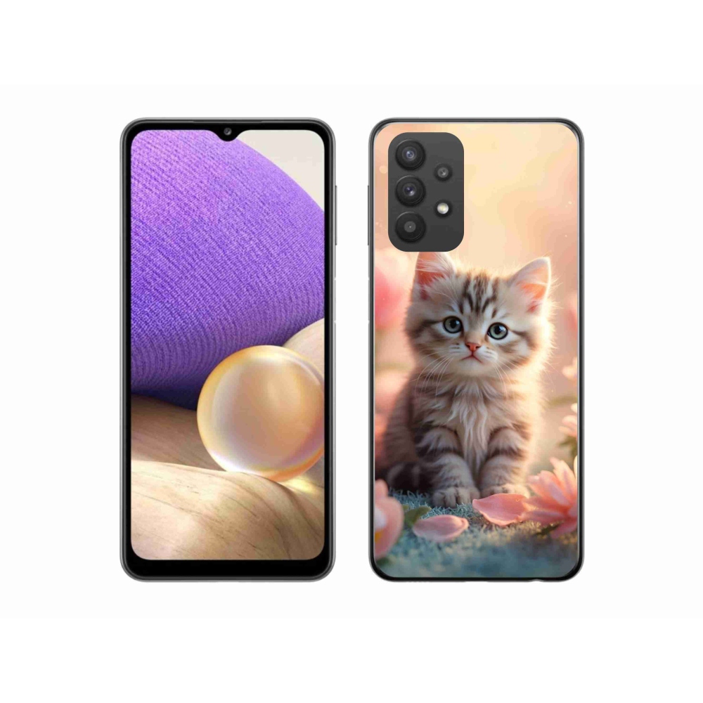 Gélový kryt mmCase na Samsung Galaxy A32 5G - roztomilé mačiatko 8
