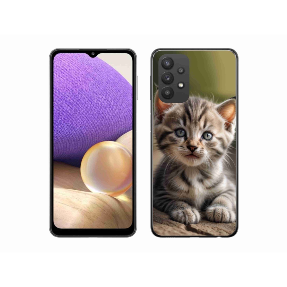 Gélový kryt mmCase na Samsung Galaxy A32 5G - roztomilé mačiatko 9