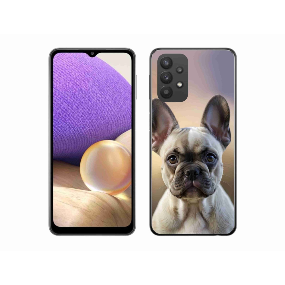 Gélový kryt mmCase na Samsung Galaxy A32 5G - roztomilý francúzsky buldoček