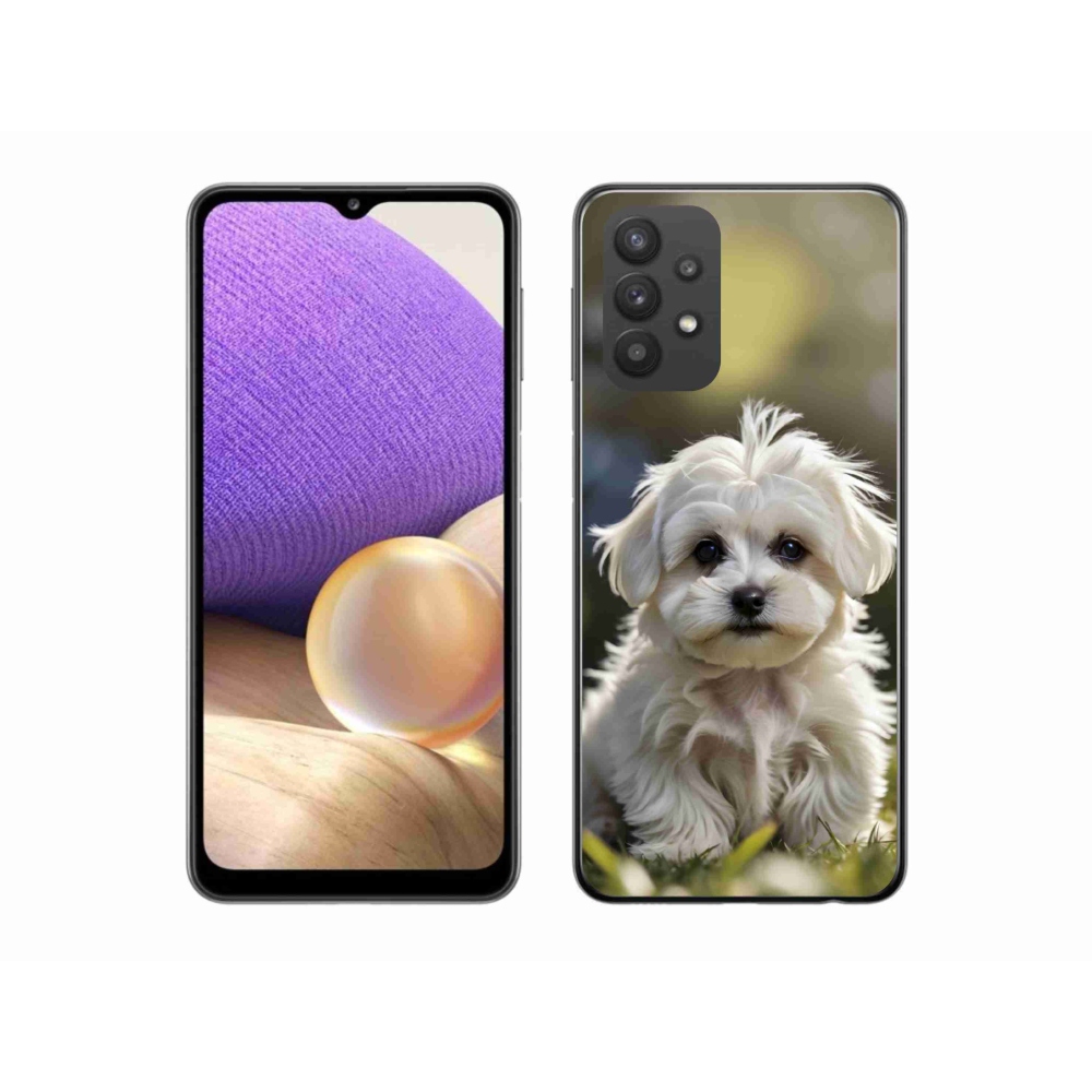 Gélový kryt mmCase na Samsung Galaxy A32 5G - roztomilý maltézsky psík