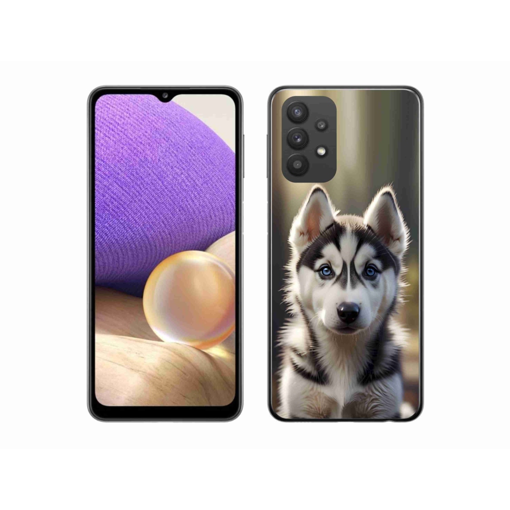 Gélový kryt mmCase na Samsung Galaxy A32 5G - roztomilý sibírsky husky