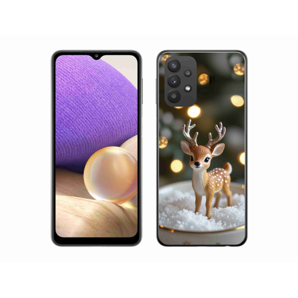 Gélový kryt mmCase na Samsung Galaxy A32 5G - roztomilý vianočný jeleň