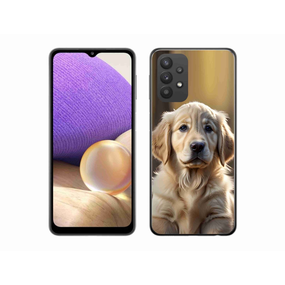 Gélový kryt mmCase na Samsung Galaxy A32 5G - roztomilý zlatý retriever