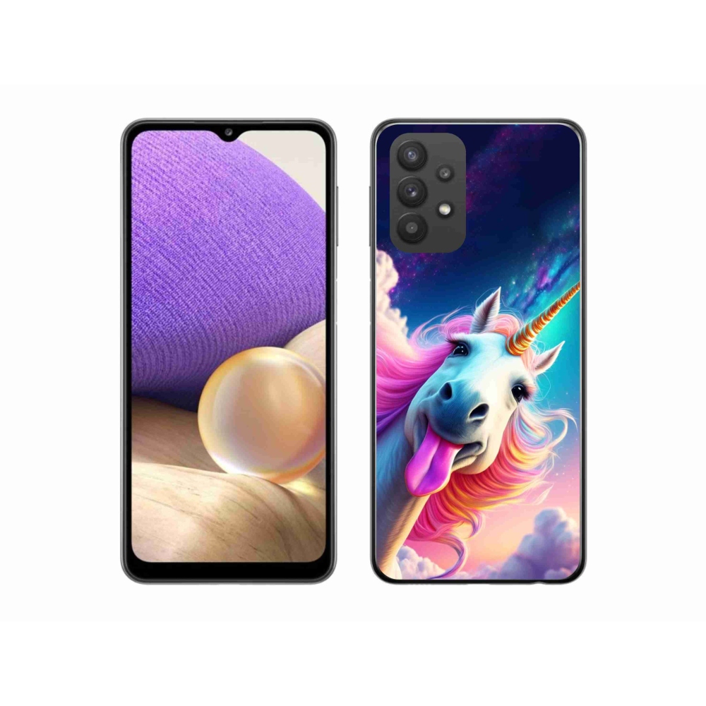 Gélový kryt mmCase na Samsung Galaxy A32 5G - šialený jednorožec