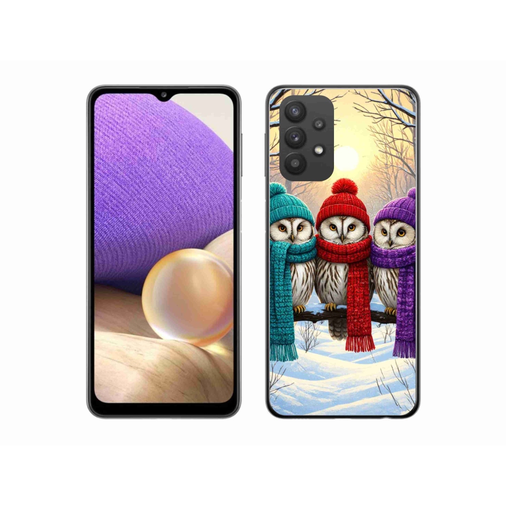 Gélový kryt mmCase na Samsung Galaxy A32 5G - soví priatelia