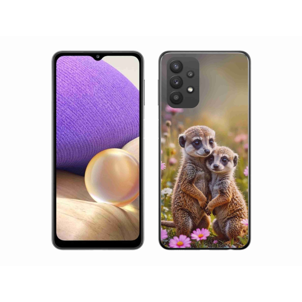 Gélový kryt mmCase na Samsung Galaxy A32 5G - surikatí duo