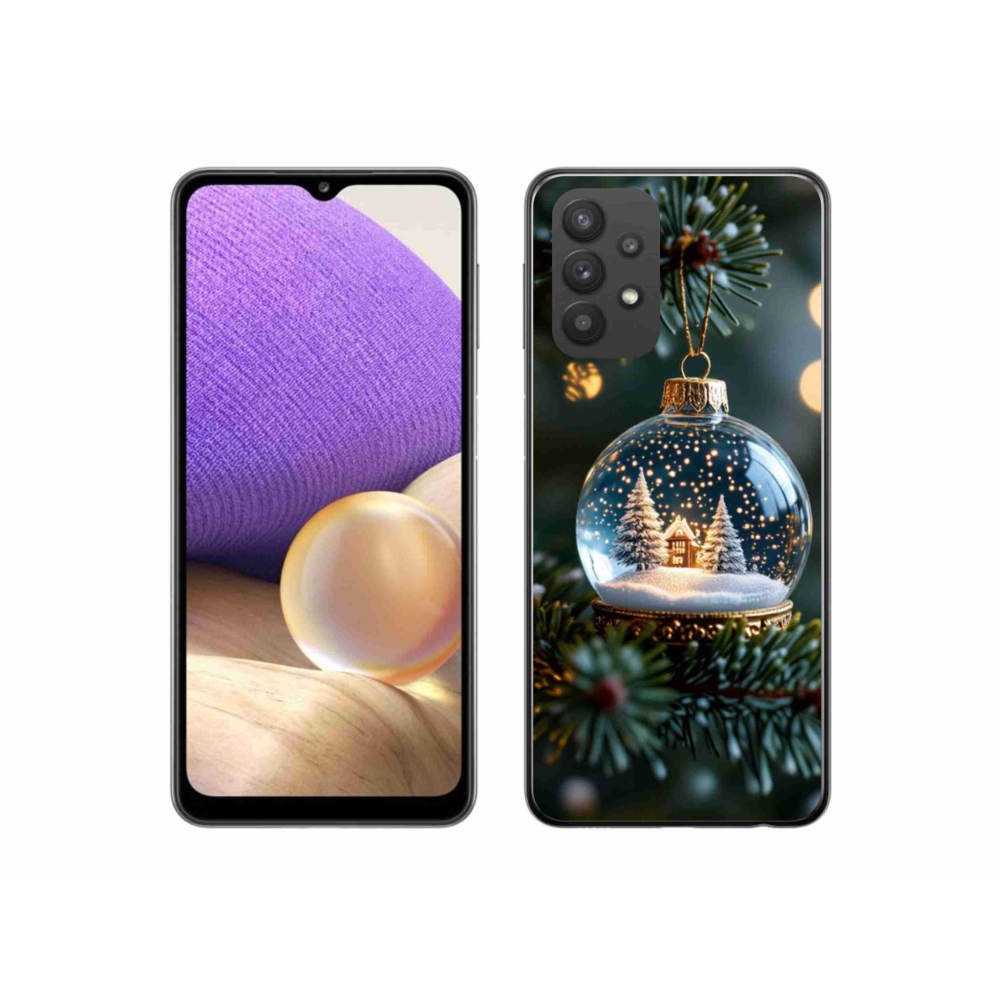 Gélový kryt mmCase na Samsung Galaxy A32 5G - vianočné gule 2