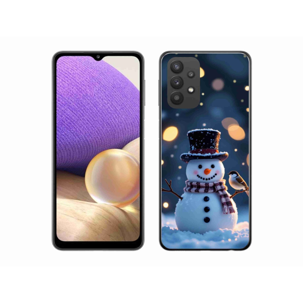 Gélový kryt mmCase na Samsung Galaxy A32 5G - vianočný snehuliak