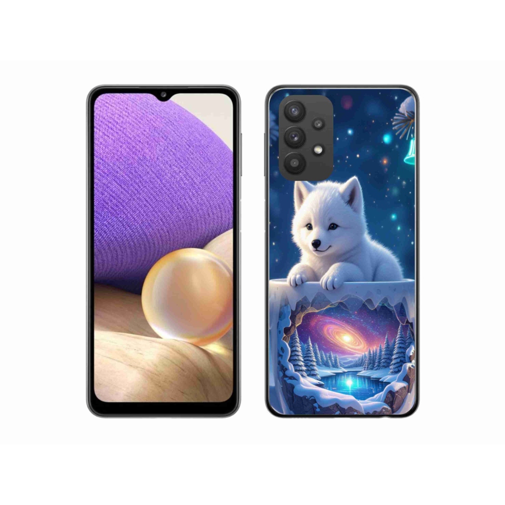 Gélový kryt mmCase na Samsung Galaxy A32 5G - vianočné šteňa