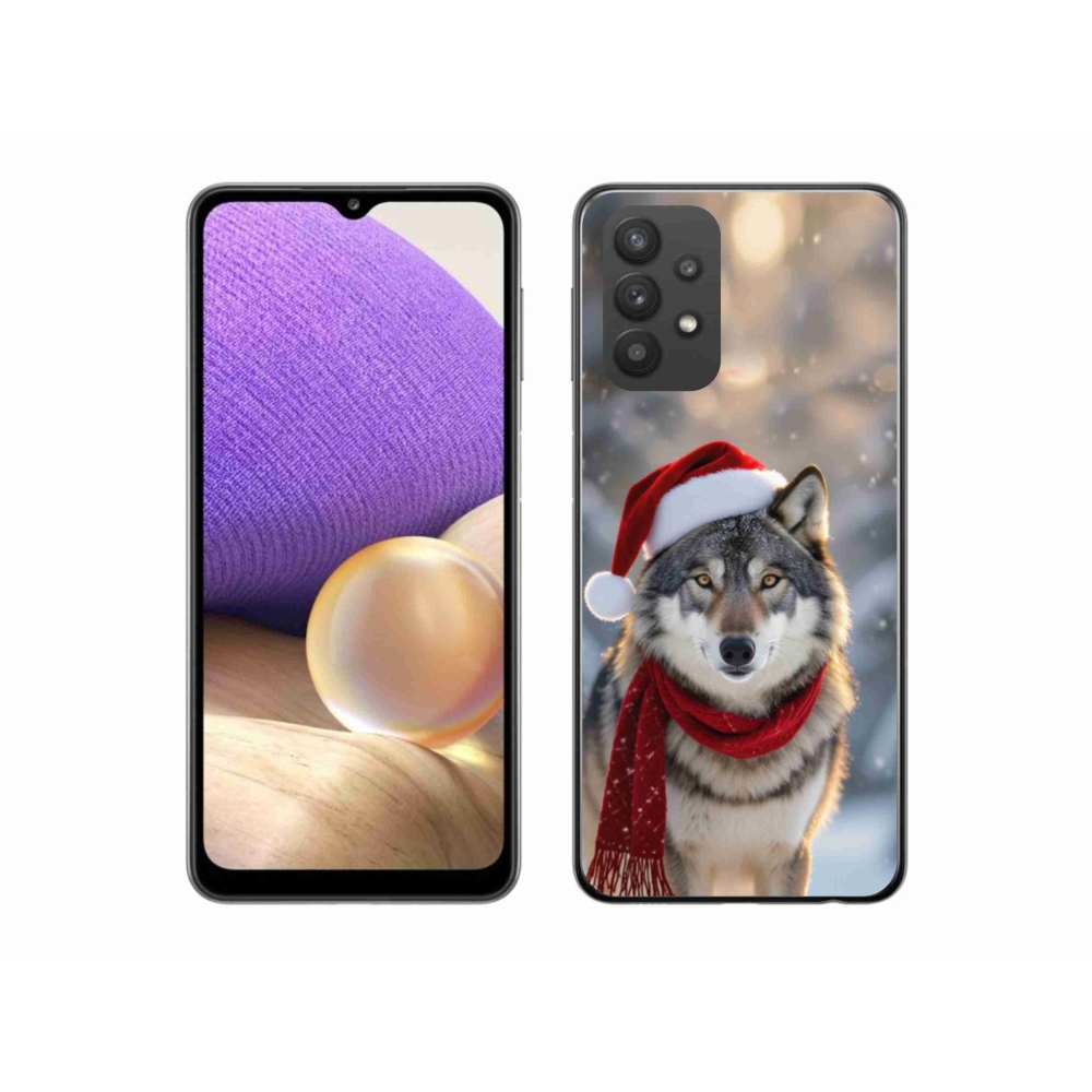 Gélový kryt mmCase na Samsung Galaxy A32 5G - vianočný vlk