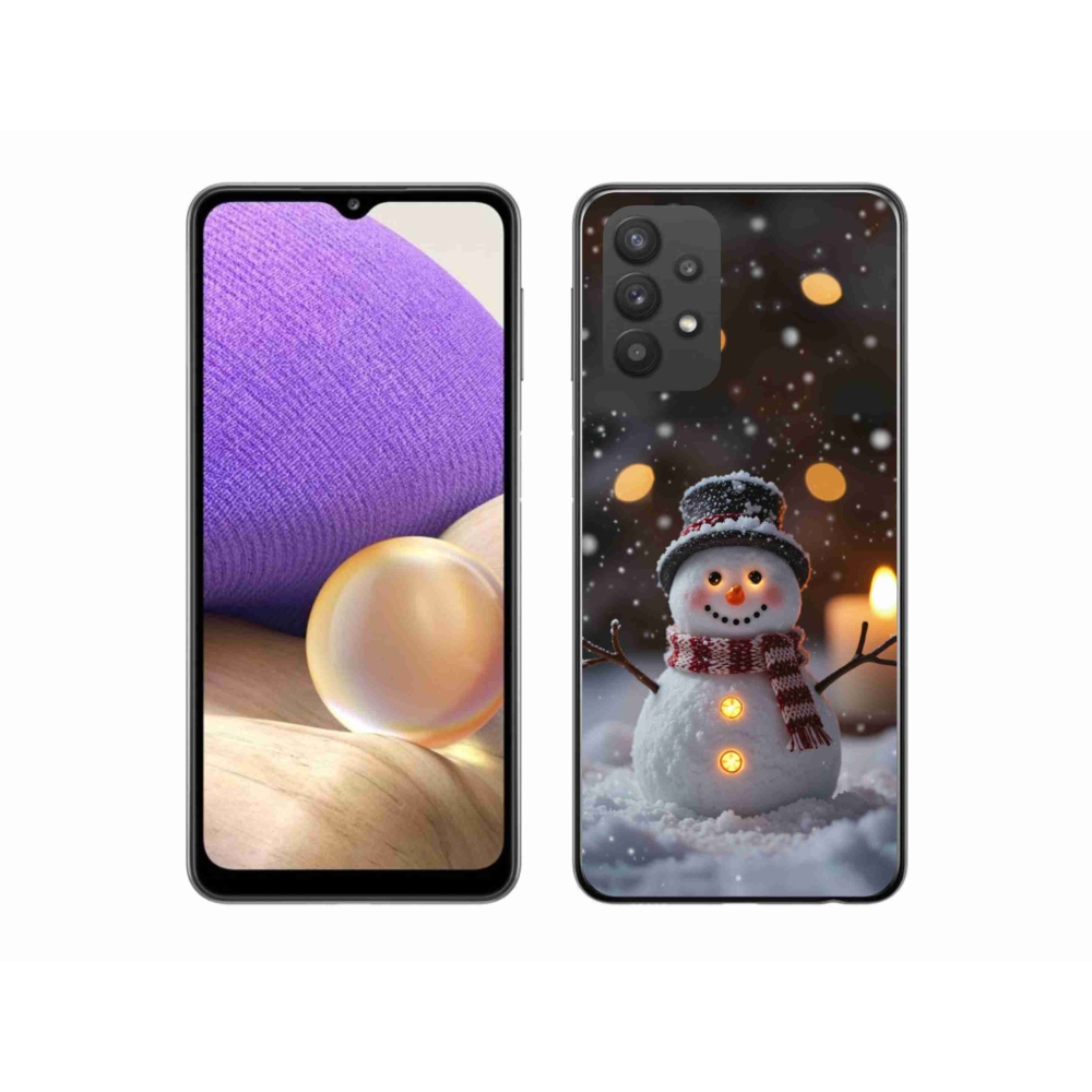 Gélový kryt mmCase na Samsung Galaxy A32 5G - veselý snehuliak