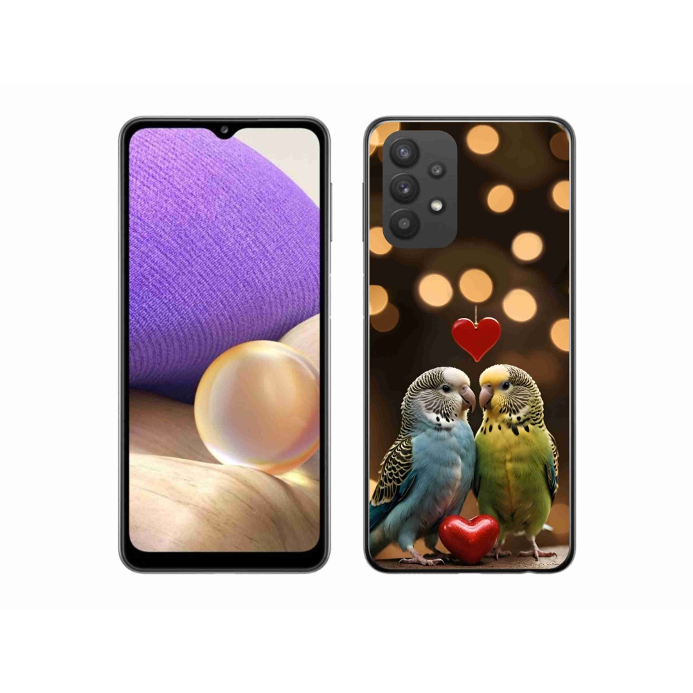 Gélový kryt mmCase na Samsung Galaxy A32 5G - zamilovaní papagáje