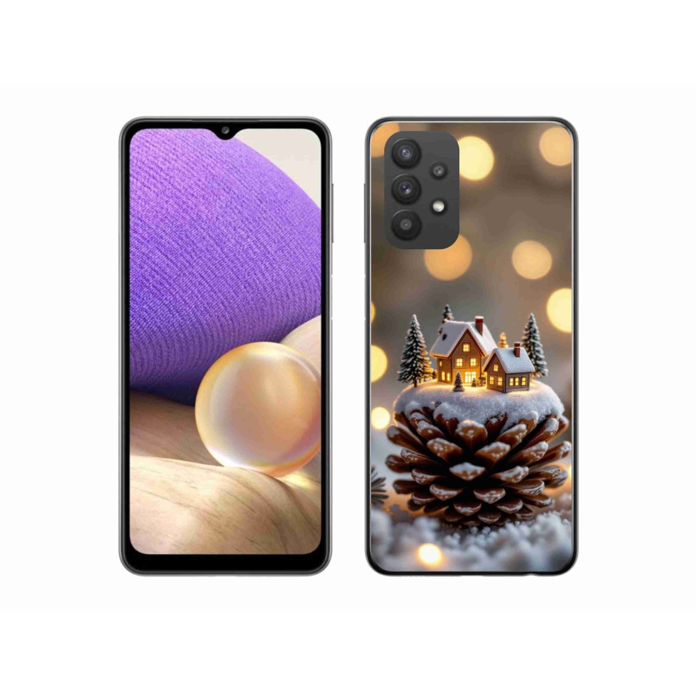 Gélový kryt mmCase na Samsung Galaxy A32 5G - zimná dedinka
