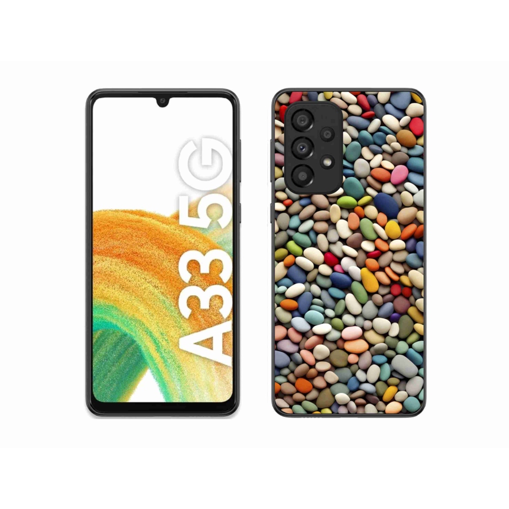 Gélový kryt mmCase na Samsung Galaxy A33 - farebné kamienky 2