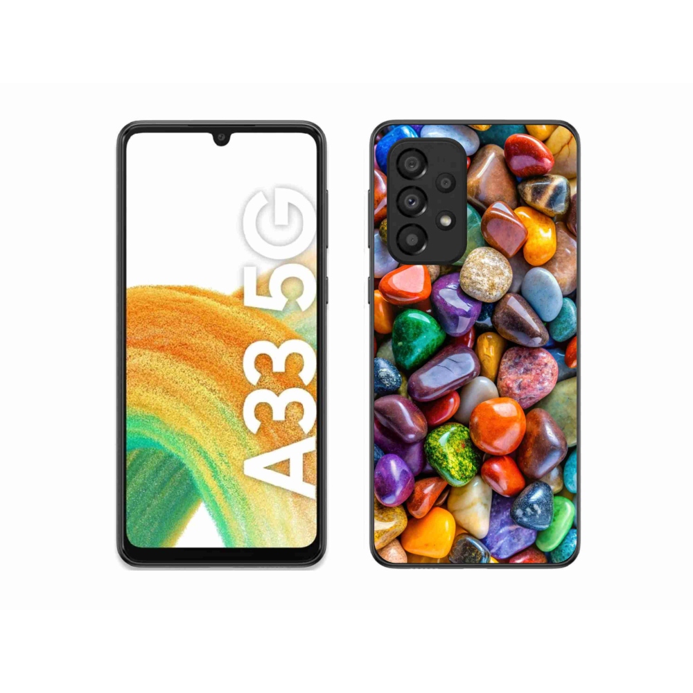 Gélový kryt mmCase na Samsung Galaxy A33 - farebné kamienky
