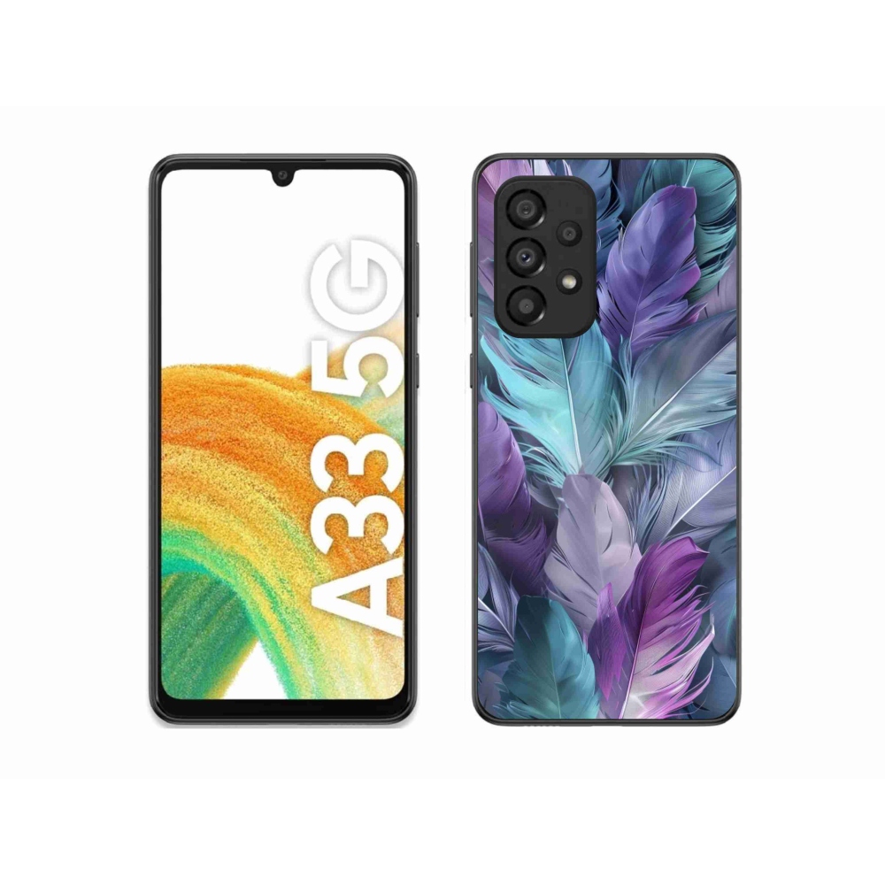 Gélový kryt mmCase na Samsung Galaxy A33 - farebné perie 2