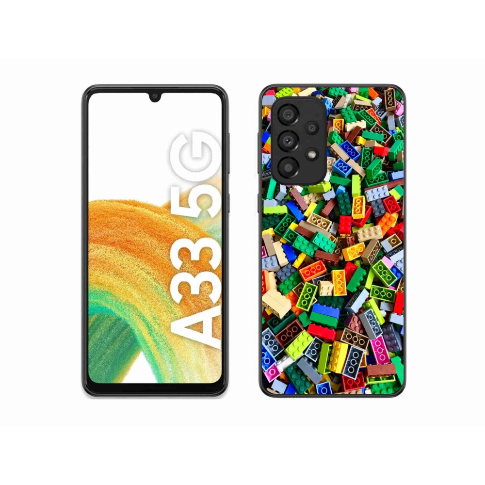 Gélový kryt mmCase na Samsung Galaxy A33 - farebné stavebné kocky