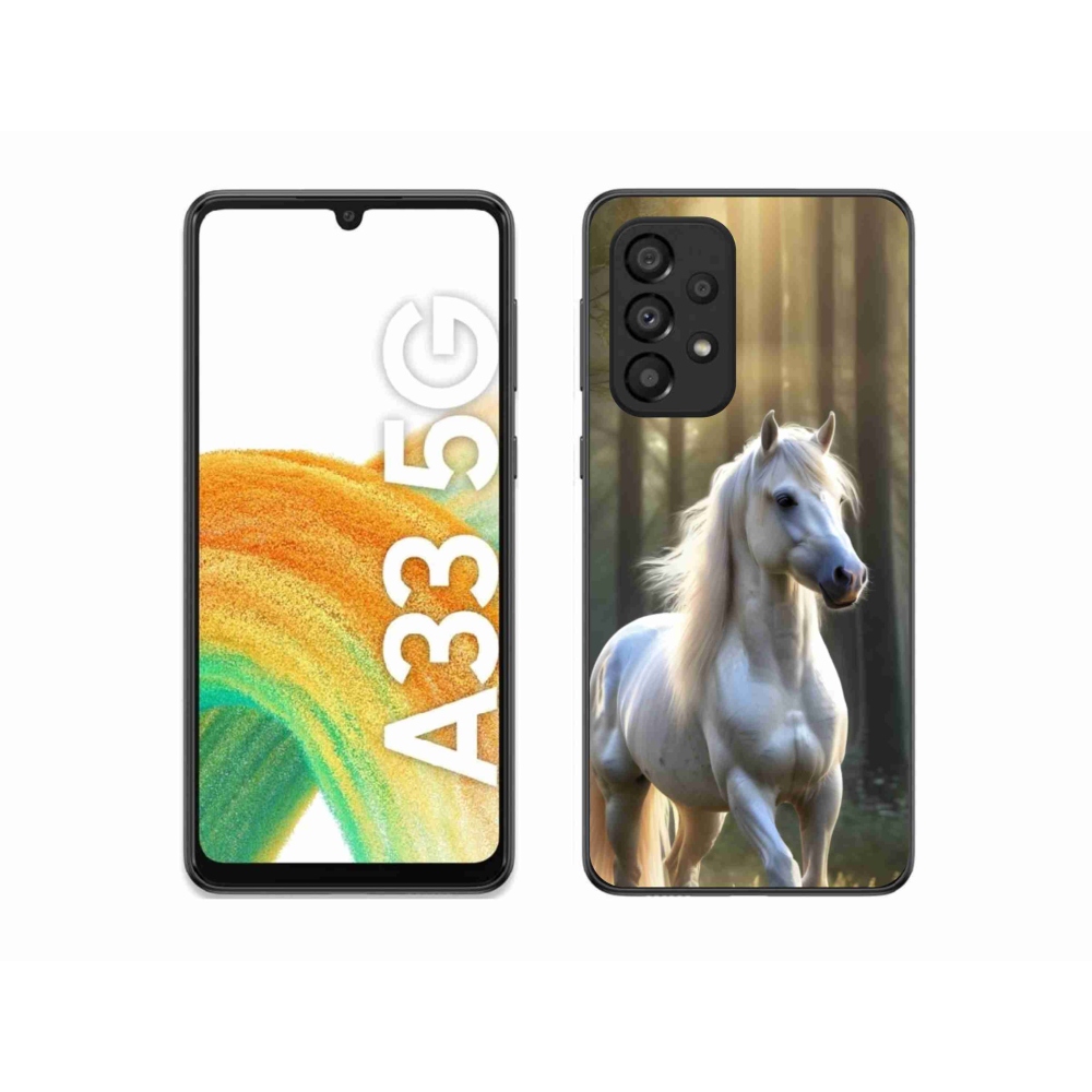 Gélový kryt mmCase na Samsung Galaxy A33 - biely kôň 3